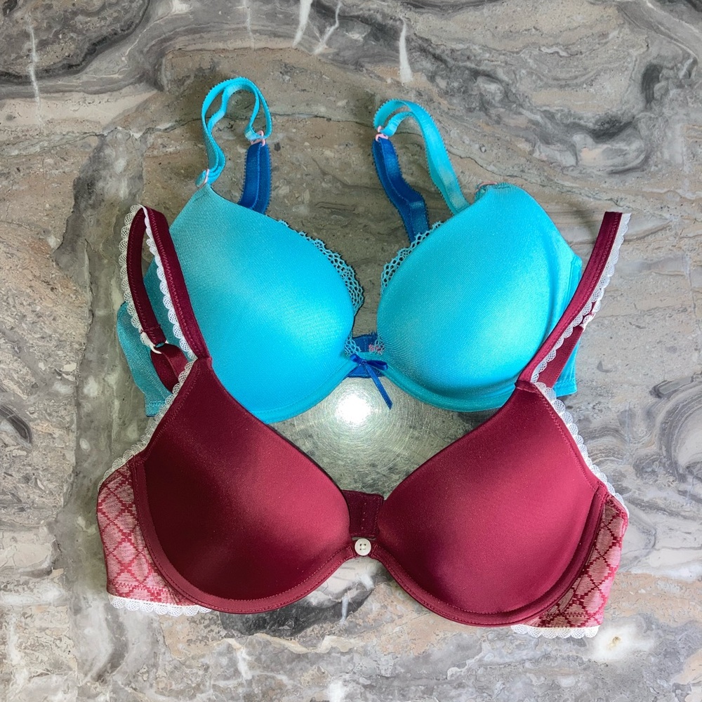 34C Cosmopolitan adorable push-up.UK super cute push-up. Both can be racer back!